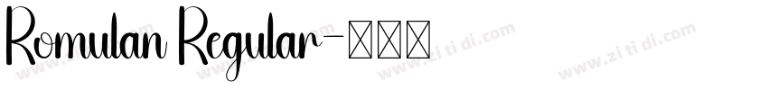 Romulan Regular字体转换